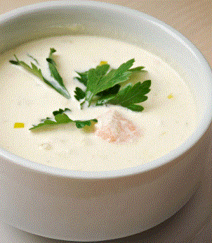Норвежский сливочный суп с сёмгой